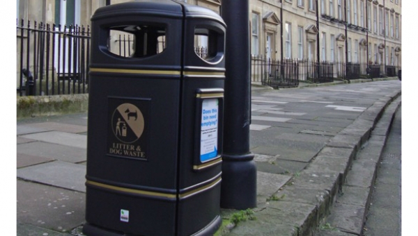 Heritage litter bin boasts integral fire extinguisher