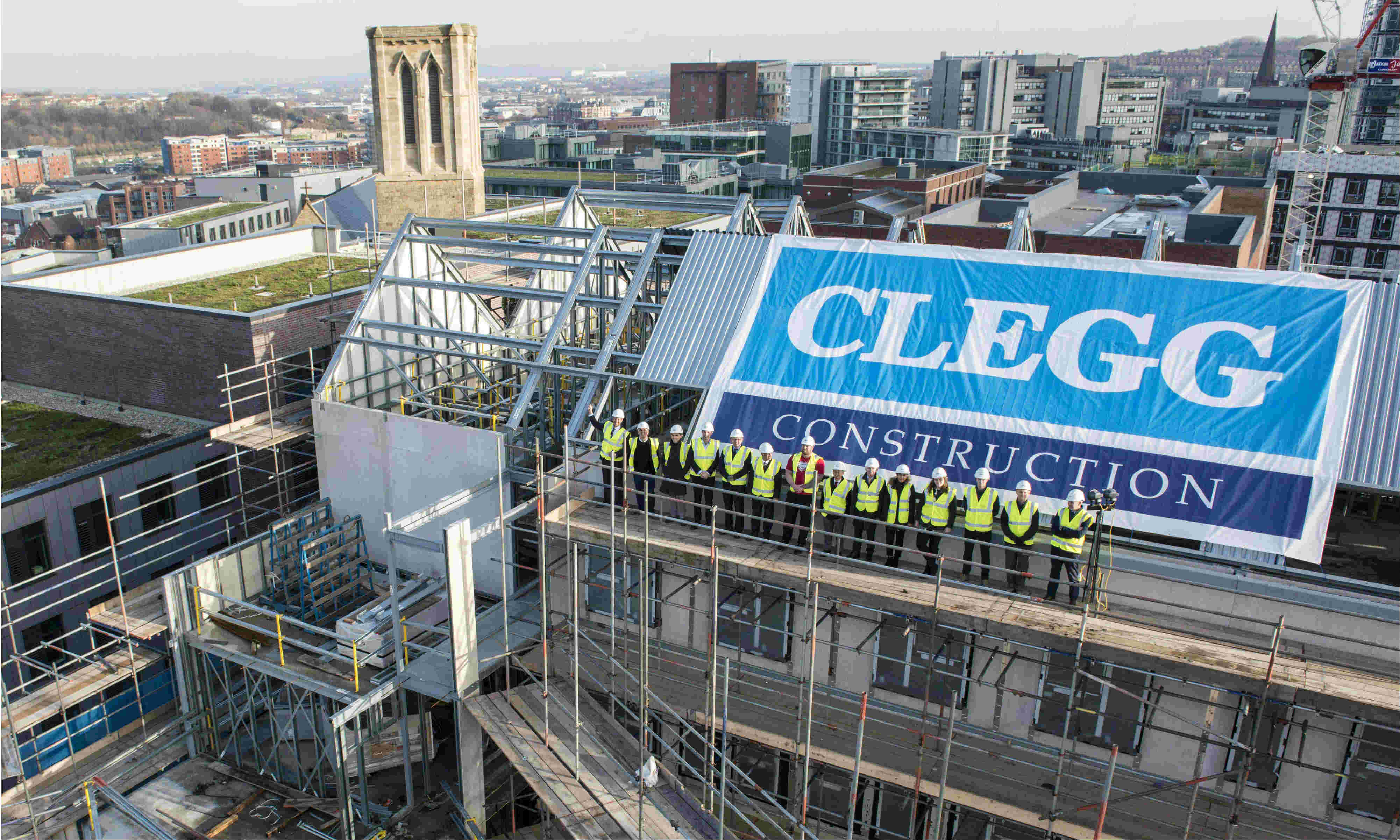 Topping Out celebration of new £35m ‘Steel City’ student development