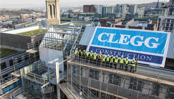 Topping Out celebration of new £35m ‘Steel City’ student development