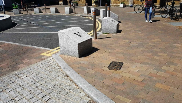 Charcon transforms London station with engraved slabs and unique sundial