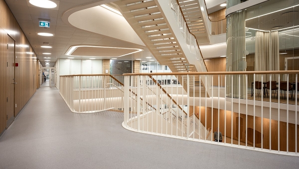 Altro walkway adds to simple and light aesthetics on campus