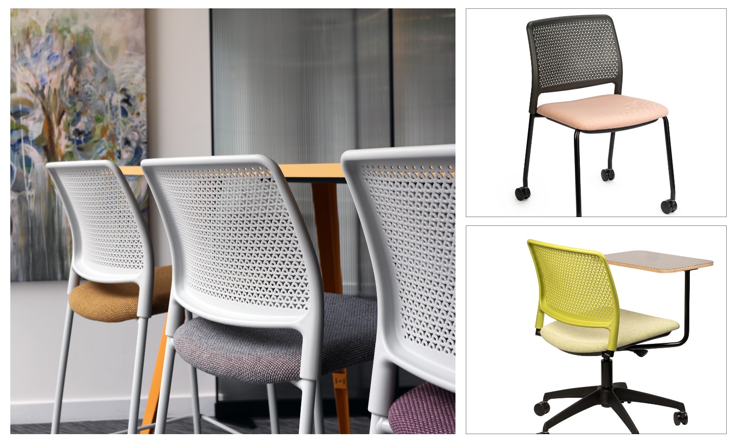 New models, new finishes added to KI’s UK-made Grafton seating collection
