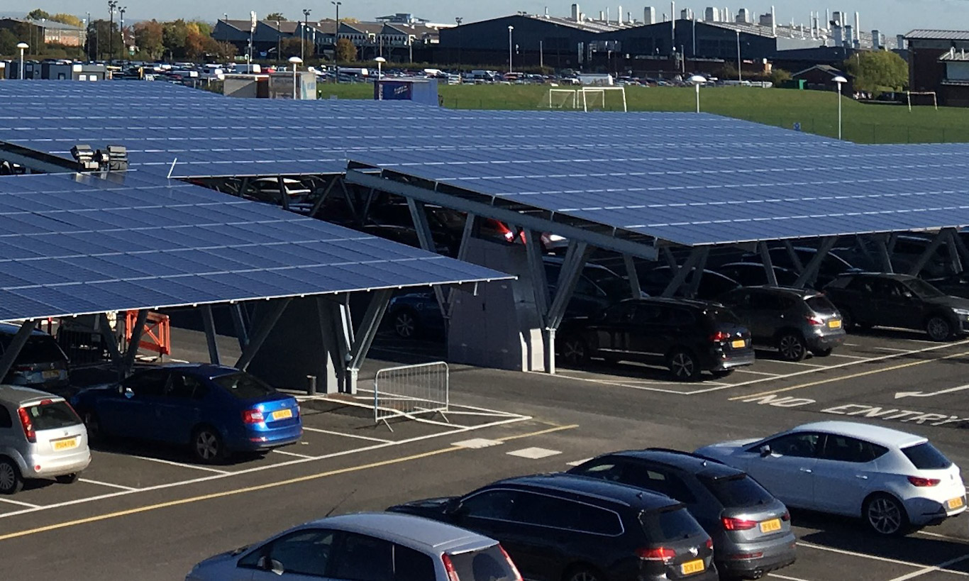 Solar car parks cut electricity bills by £1,000 per space per annum