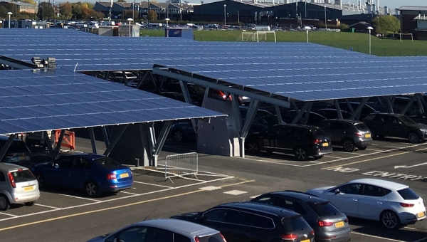 Solar car parks cut electricity bills by £1,000 per space per annum