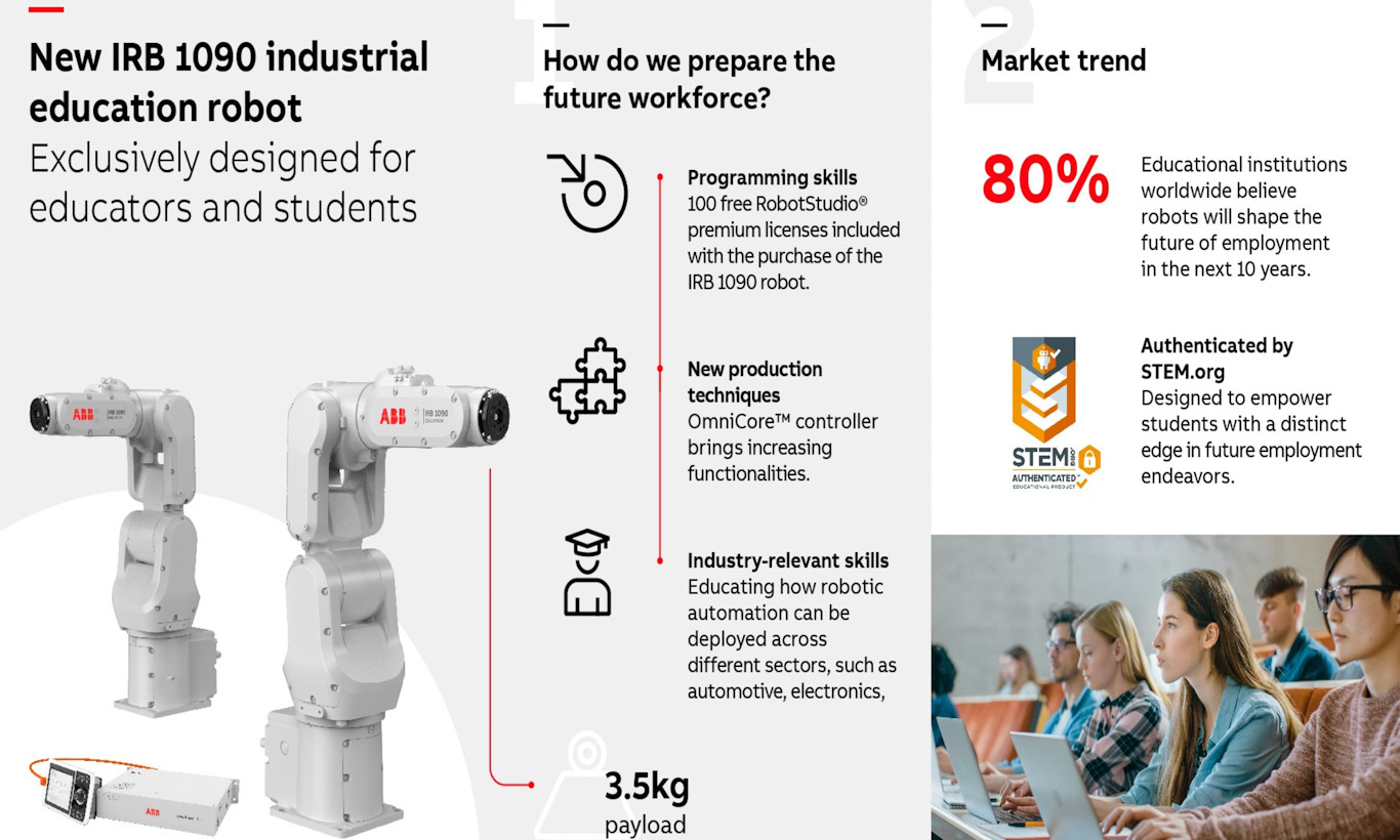 ABB expands education offering with launch of the IRB 1090 